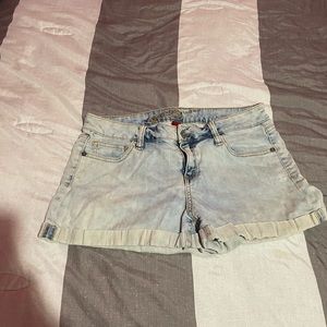 Light wash shorts